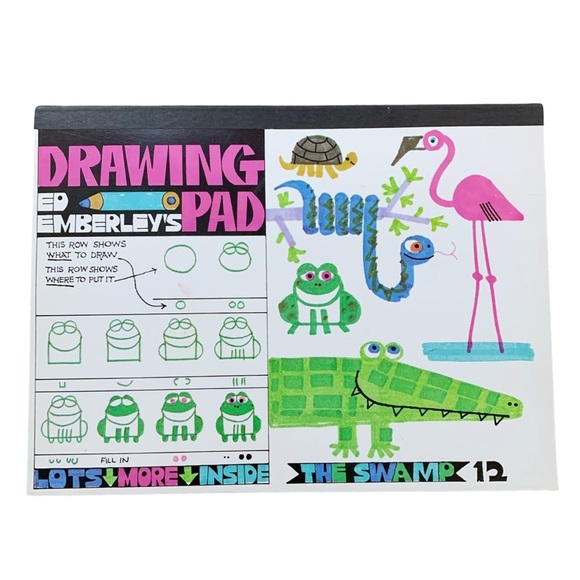 HTF RARE Vintage Ed Emberley’s Drawing Pad - Picture 1 of 10